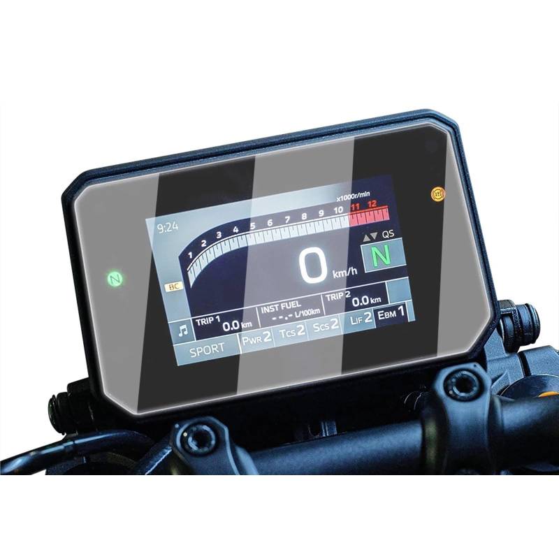 Für MT-09 Für MT09 Für MT 09 2024 2025 Motorrad Tacho Scratch Cluster Dashboard Schutz Instrument Film Armaturenbrett Tacho Displayschutzfolie(4 pcs) von Ggwqoops