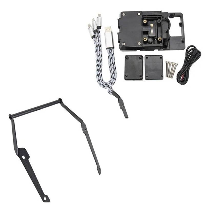 Für NC750D 2014-2020 Motorrad Vorne Telefon Ständer Halter Smartphone Telefon GPS Navigaton Platte Halterung Motorrad-GPS-Navigationshalterung(12mm B) von Ggwqoops
