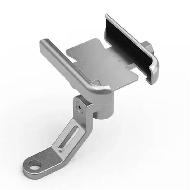 Für Nmax Für N-max 125 155 Für NMAX125 Für NMAX155 2020-2022 Motorrad Lenker Handy Halter GPS Stand Halterung Motorrad-GPS-Navigationshalterung(Mirror Type Silver) von Ggwqoops