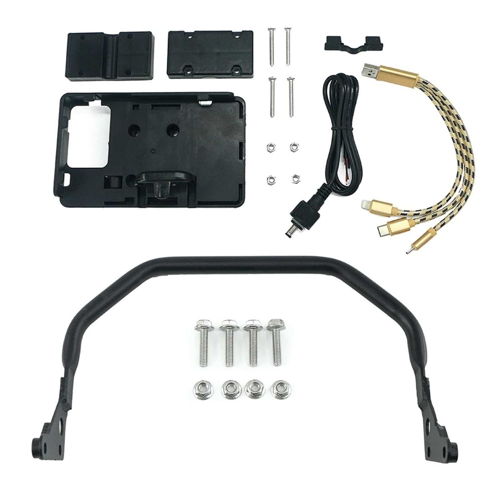 Für R1200GS 2013-2021 Motorrad GPS Navigation Halterung Vorne Bar Telefon GPS Halter Halterung Ständer Motorrad-GPS-Navigationshalterung(1Set) von Ggwqoops