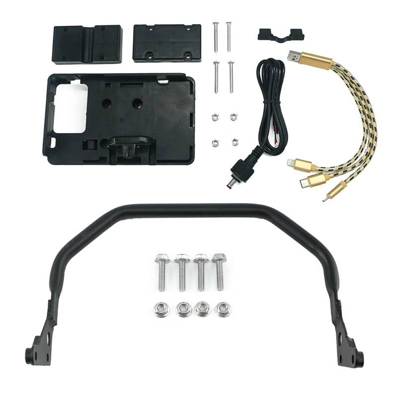 Für R1200GS 2013-2021 Motorrad GPS Navigation Halterung Vorne Bar Telefon GPS Halter Halterung Ständer Motorrad-GPS-Navigationshalterung(1Set) von Ggwqoops