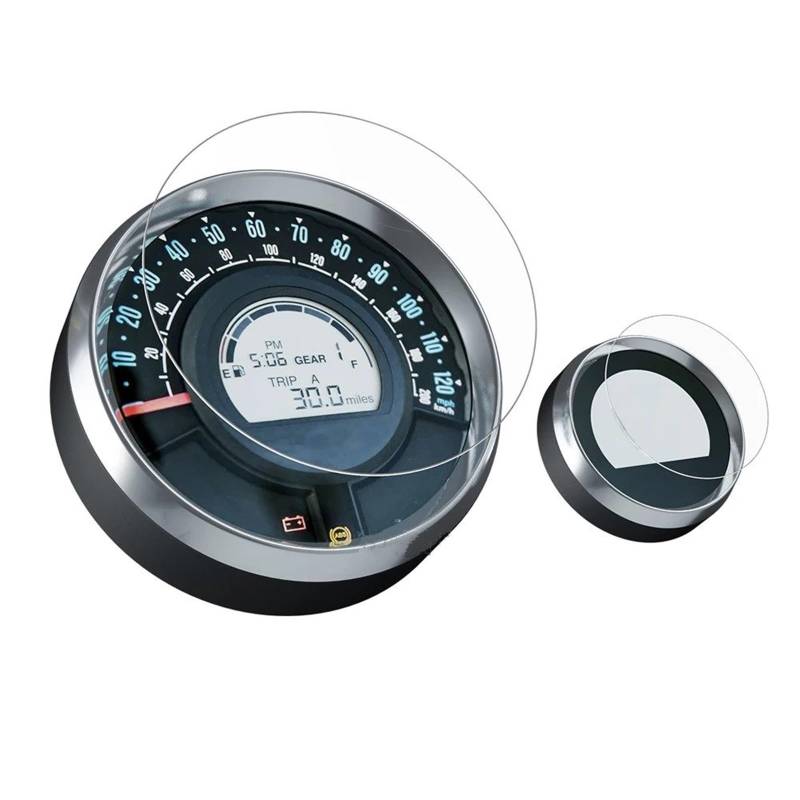 Für Royal Für Enfield Für Meteor 350 Für Meteor350 2021-2025 Motorrad Scratch Cluster Bildschirm Dashboard Schutz Instrument Film Armaturenbrett Tacho Displayschutzfolie(2 Set) von Ggwqoops