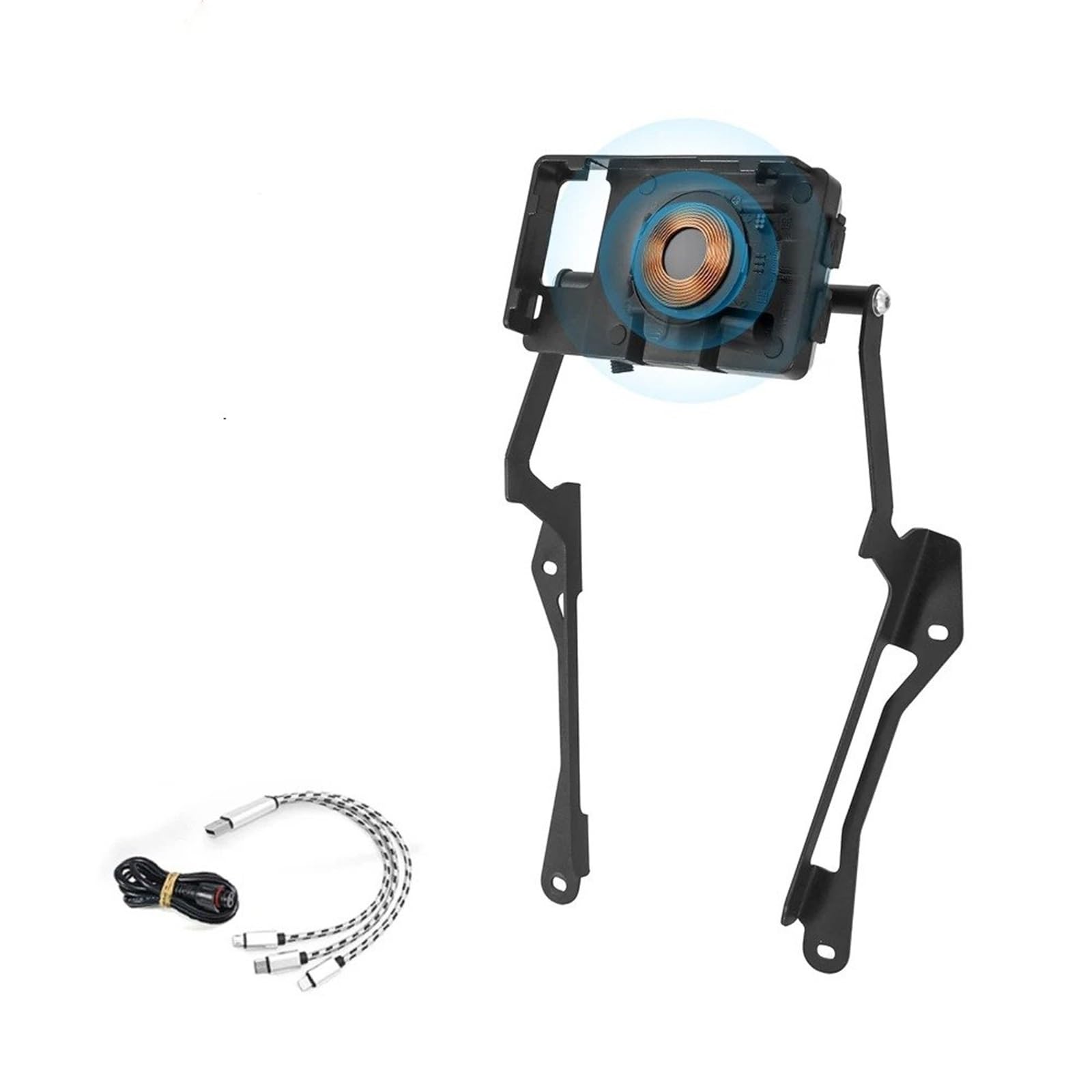 Für Tiger 1200 GT Für Explorer 2022 Zubehör Wireless USB Handy Lade Halter GPS Navigation Halterung Motorrad-GPS-Navigationshalterung(Wireless chargin kit) von Ggwqoops