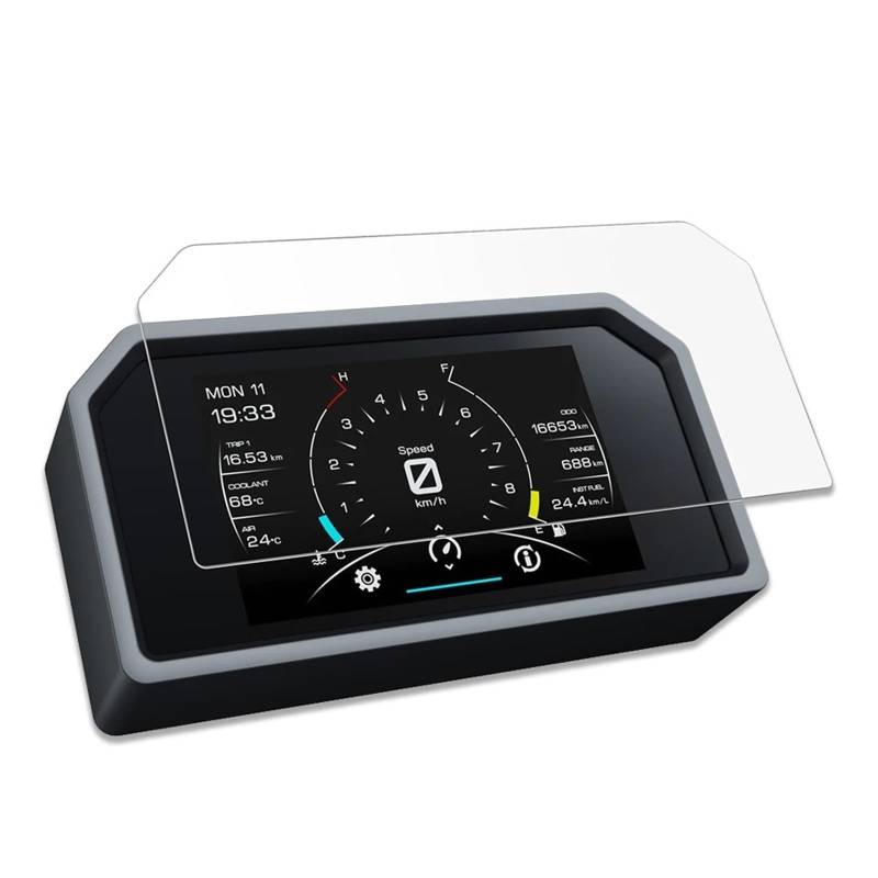 Für Tracer9 GT + 2023 Für Niken GT 2023-2025 Motorradzubehör Scratch Cluster Screen Dashboard Schutz Instrumentenfolie Armaturenbrett Tacho Displayschutzfolie(2 Sets) von Ggwqoops