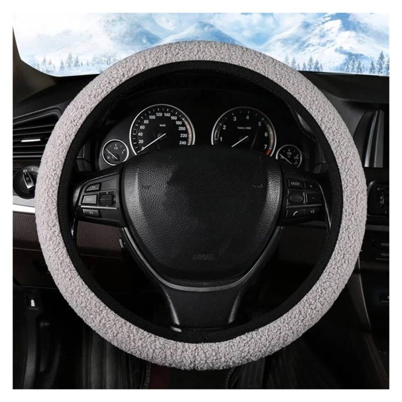 Lenkradabdeckung Auto-Lenkradabdeckung Ohne Innenring Geeignet Für Verschiedene Formen Von Lenkrädern Hält Warm Und rutschfest Auto Lenkradhüllen(Gray) von Ggwqoops