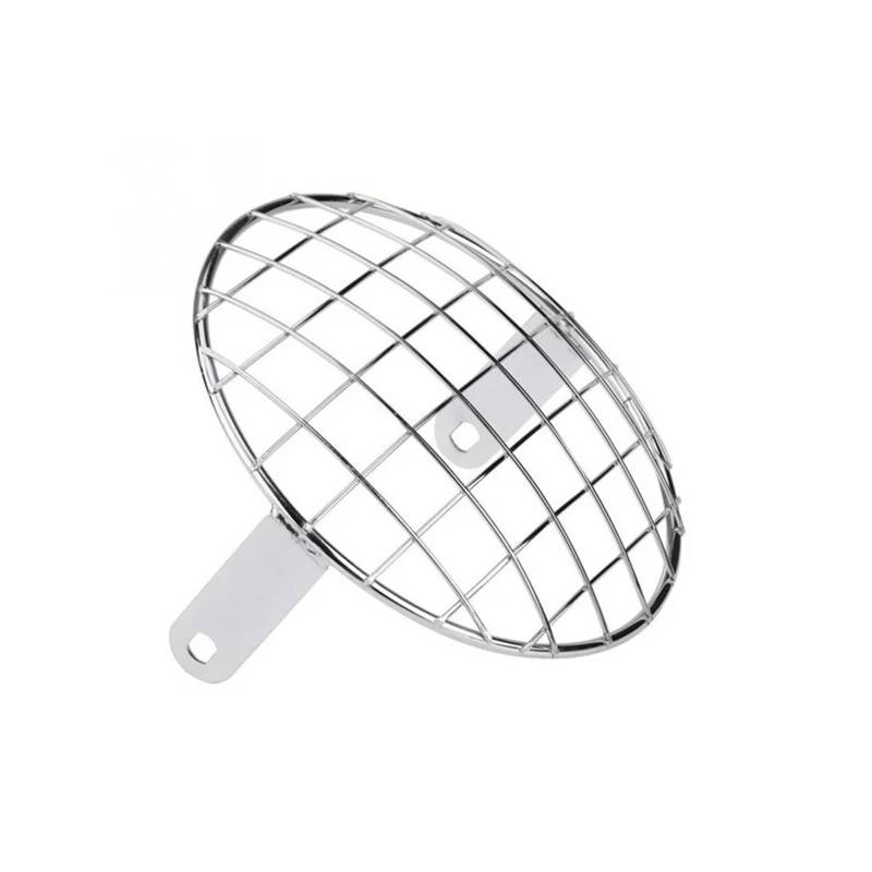 Motorrad-Scheinwerferabdeckung Für Cafe Für Racer Scheinwerferabdeckung Motorrad Scheinwerfergitter Grillschutz Frontlampengitter Abdeckungsschutz Scheinwerfer Abdeckung(Silver A) von Ggwqoops