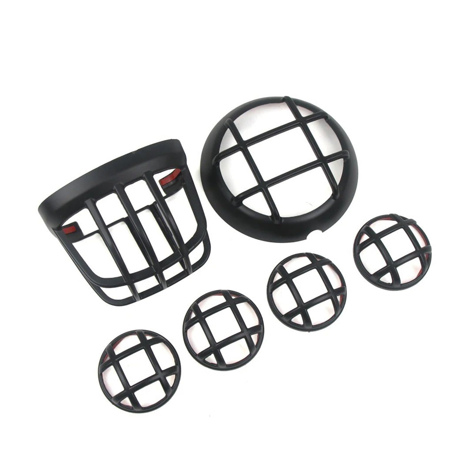 Motorrad-Scheinwerferabdeckung Für Cross Für Cub 110 Für CC110 Blinkerlampenschutz Motorrad Mattschwarz Scheinwerfer Blinker Rücklicht Grillabdeckung Scheinwerfer Abdeckung(Full set) von Ggwqoops