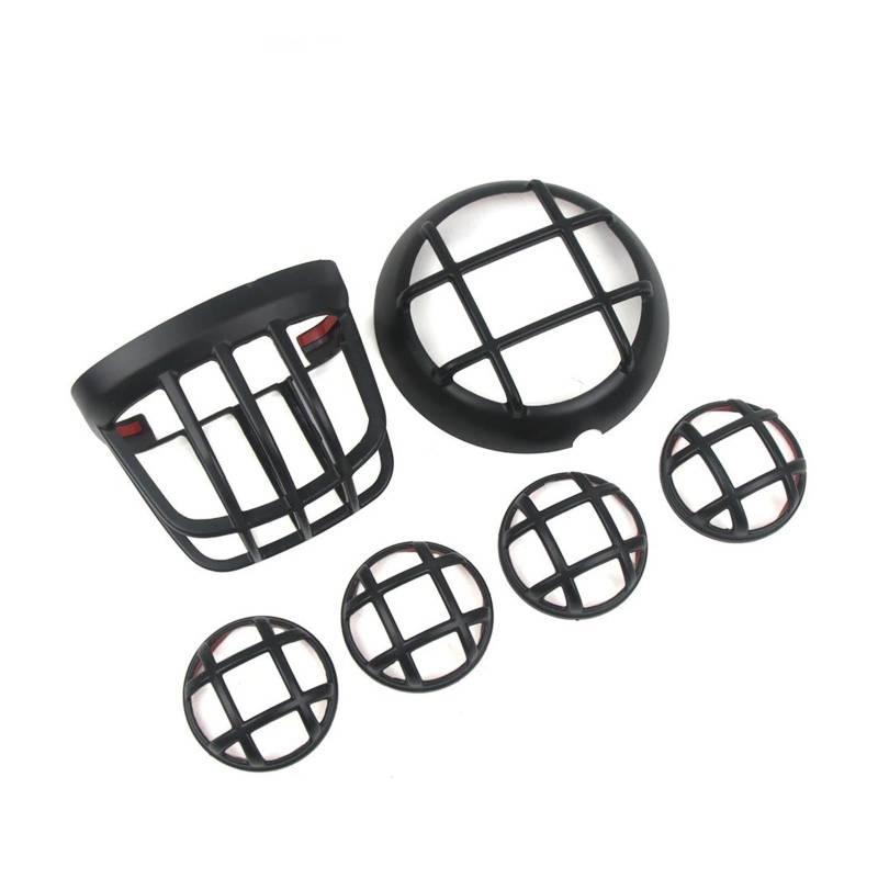Motorrad-Scheinwerferabdeckung Für Cross Für Cub 110 Für CC110 Blinkerlampenschutz Motorrad Mattschwarz Scheinwerfer Blinker Rücklicht Grillabdeckung Scheinwerfer Abdeckung(Full set) von Ggwqoops