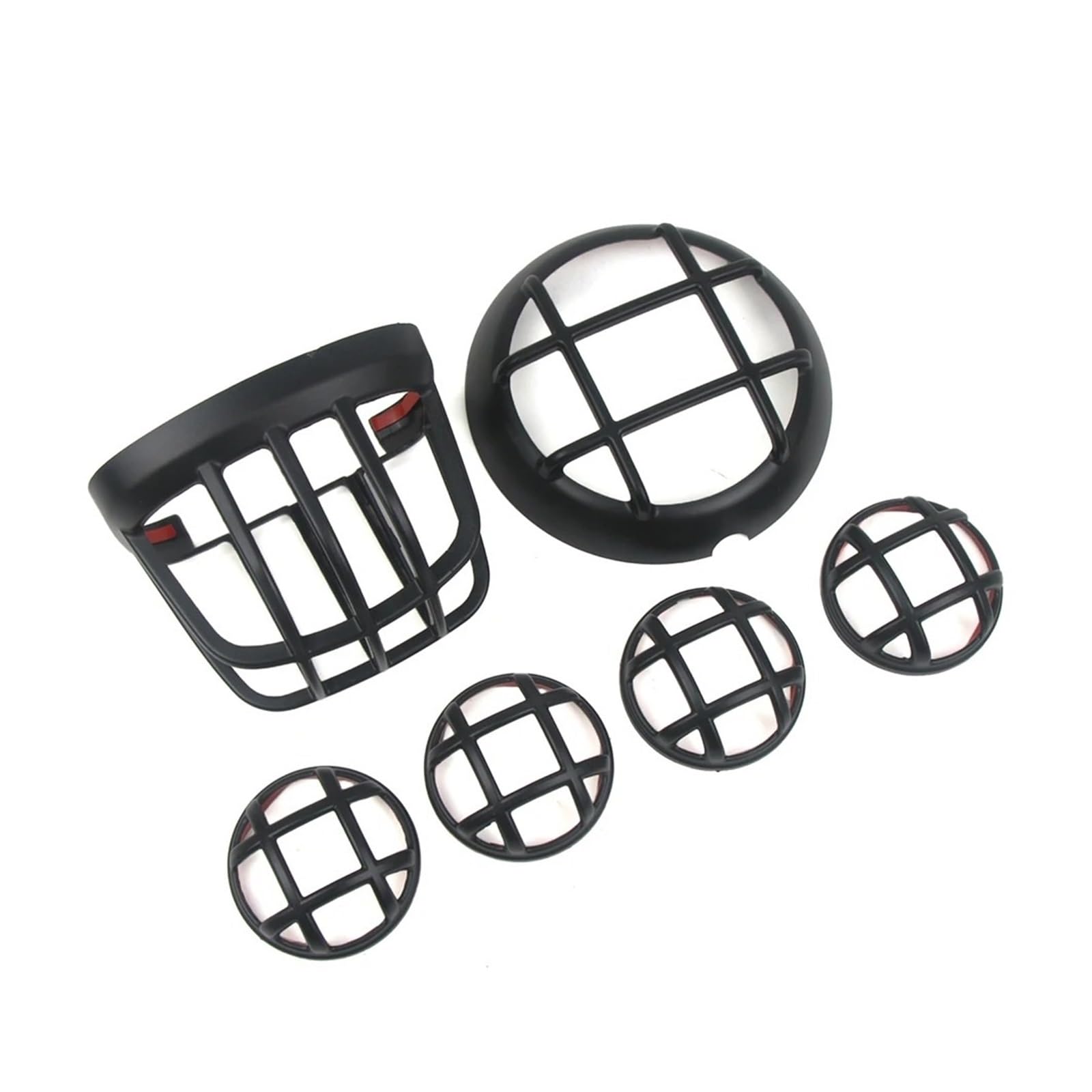Motorrad-Scheinwerferabdeckung Für Cross Für Cub 110 Motorrad Matt Schwarz Scheinwerfer Blinker Rücklicht Grill Abdeckung Anzeige Lampe Schutz Scheinwerfer Abdeckung(Full set) von Ggwqoops