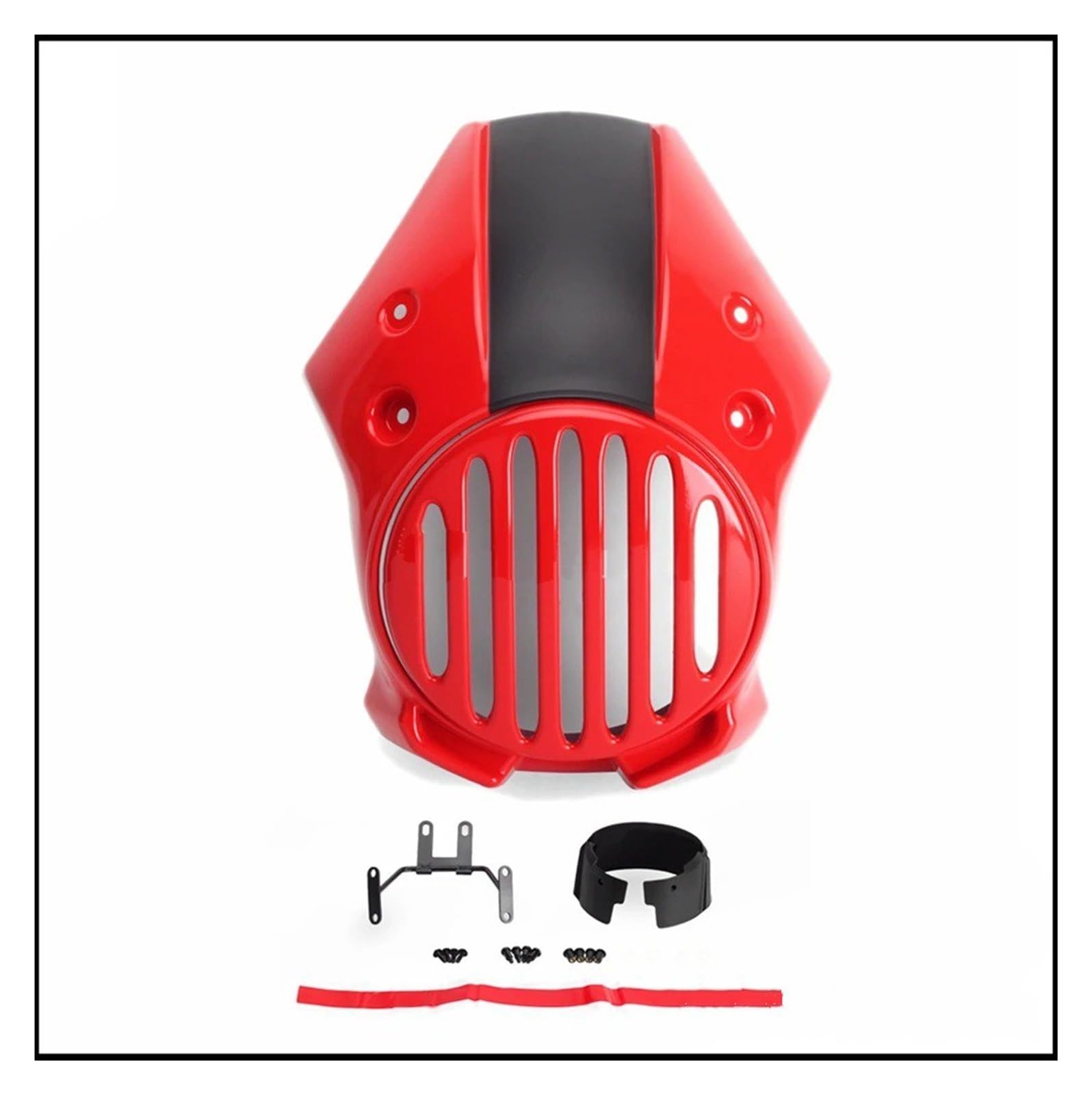 Motorrad-Scheinwerferabdeckung Für Rebel Für CMX 500 300 250 Retro Front Grill Lichter Abdeckung Scheinwerfer Windschutzscheibe Motorrad Scheinwerfer Gugel Verkleidung Scheinwerfer Abdeckung(Red Grill Motorrad-Scheinwerferabdeckung Für Rebel Für CMX 500 300 250 Retro Front Grill Lichter Abdeckung Scheinwerfer Windschutzscheibe Motorrad Scheinwerfer Gugel Verkleidung Scheinwerfer Abdeckung(Red Grill von Ggwqoops