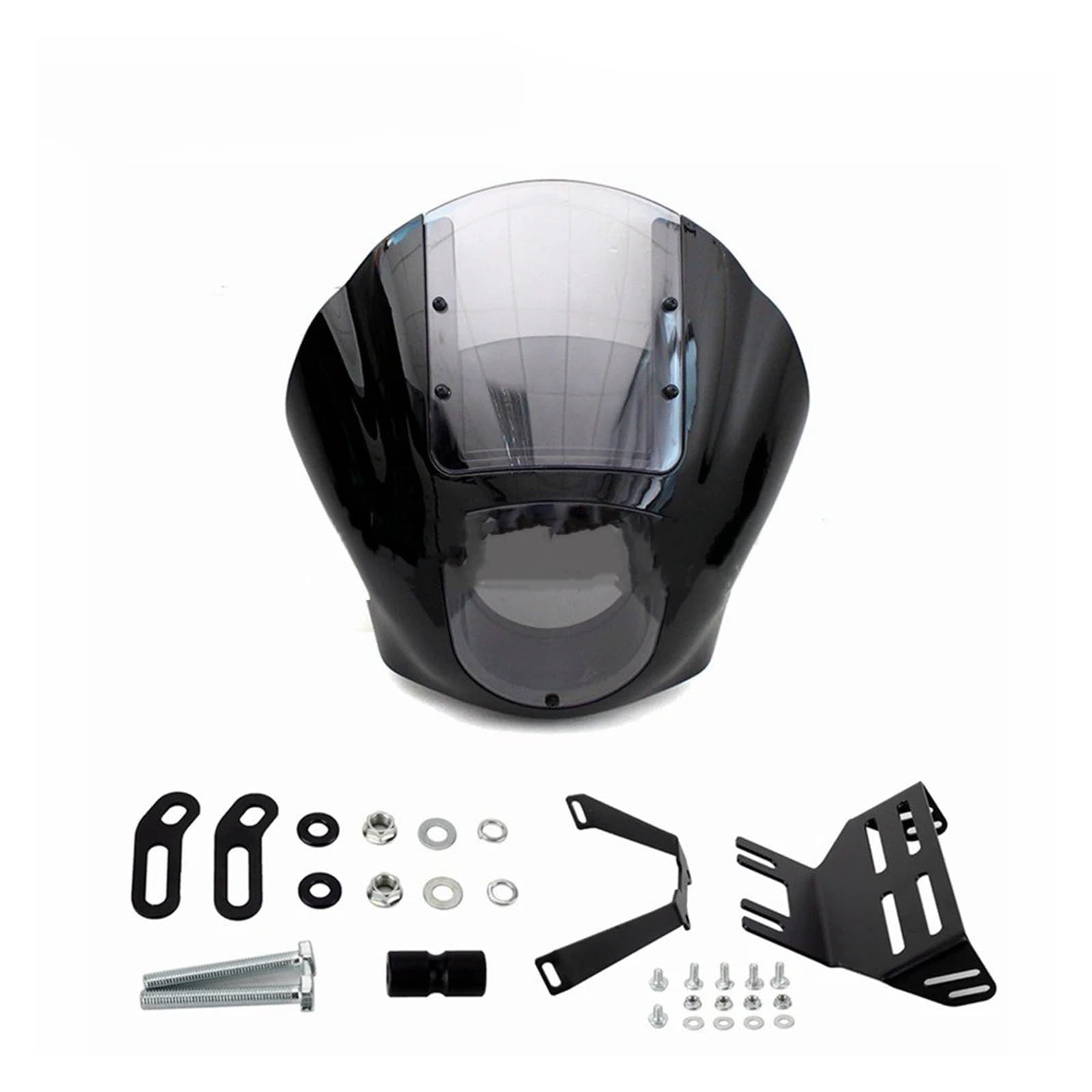 Motorrad-Scheinwerferabdeckung Für Softail Für Low Für Rider S Für FXLRS 2020-2022 Motorrad-Viertelscheinwerferverkleidung Gabelmontage Scheinwerferabdeckung Scheinwerfer Abdeckung(Clear Screen Fairin von Ggwqoops