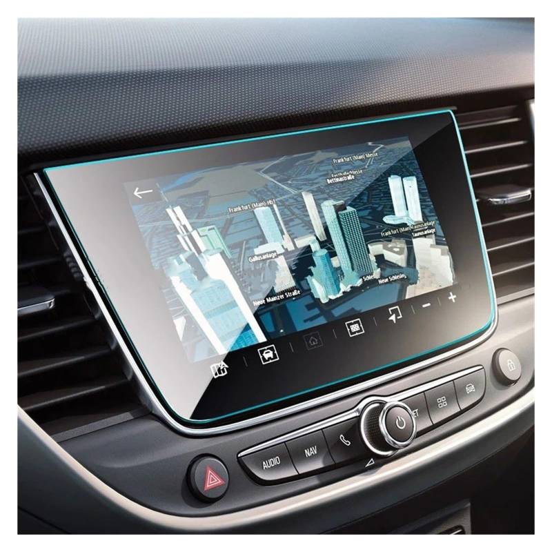 Navigation Displayschutzfolie Für Opel Für Crossland 2017-2021 Gehärtetem Glas Screen Protector Film Auto Radio GPS Navigation Innen Zubehör GPS Navi Displayschutzfolie von Ggwqoops