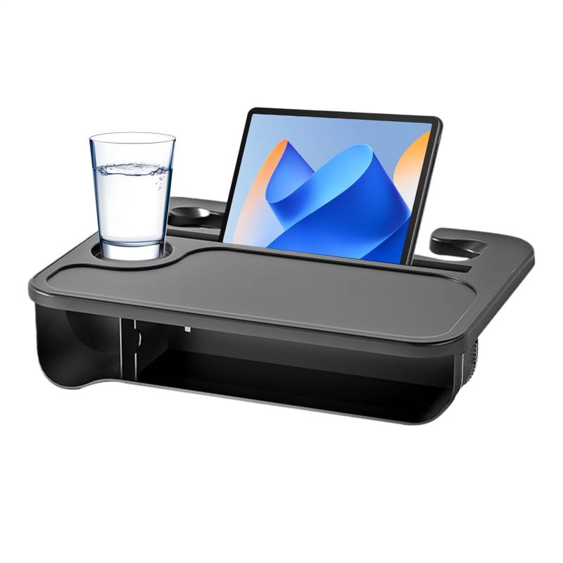 Car Steering Wheel Tray, Portable Steering Desk Laptop Writing Eating, Sided Black Automobile Table for Food Drink Mobile Devices Tickets Books Work Travel Convenience von Ghjkldha