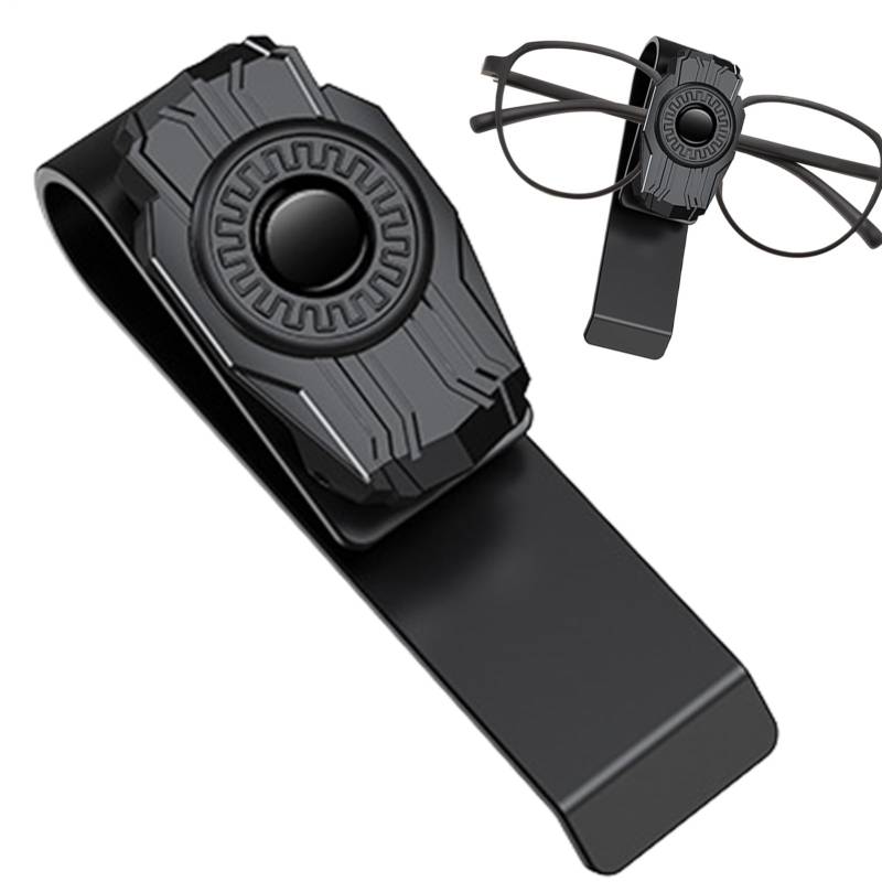 Ghjkldha Sonnenblende Sonnenbrillenhalter Clip, Sonnenbrillenaufhänger, kratzfester Auto-Organizer, verstellbare Passform auf Fahrzeuginnenraum, Reisen, Roadtrips, täglicher Gebrauch für Männer von Ghjkldha