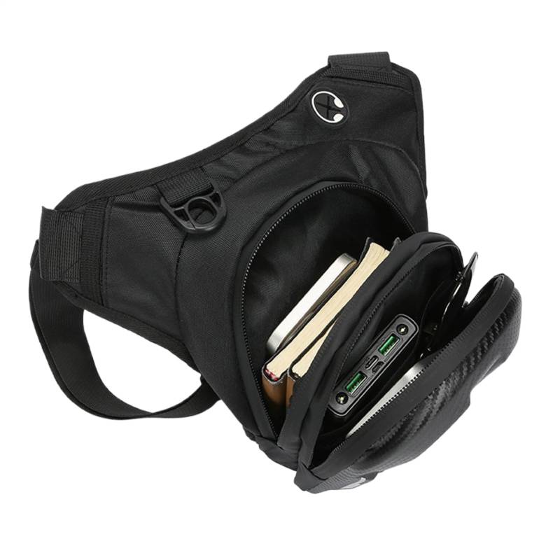 Ghjkldha Thigh Bag Motorcycle, Riding Storage Pack, Adjustable Waterproof Quick Release Pouch, Multi Purpose High Capacity Holder for Adventure Commuting Touring Camping Use von Ghjkldha