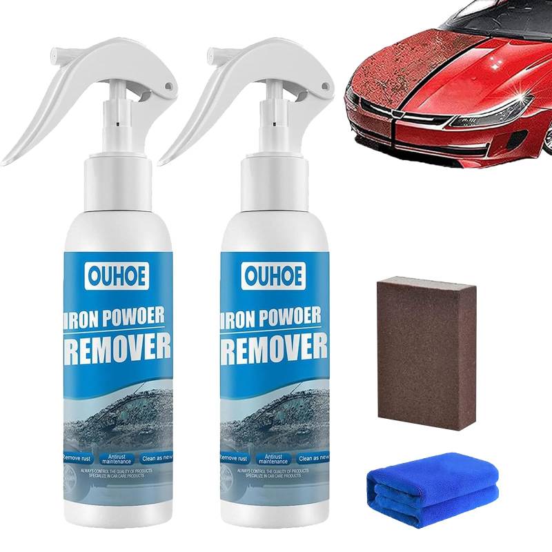 Gienslru Ouhoe Iron Powder Remover, Iron Powder Remover, Ouhoe Rust Removal Spray, Car Rust Removal Spray, for Rust from Tools, Metals, Car Parts, Etc (2pcs-30ml) von Gienslru