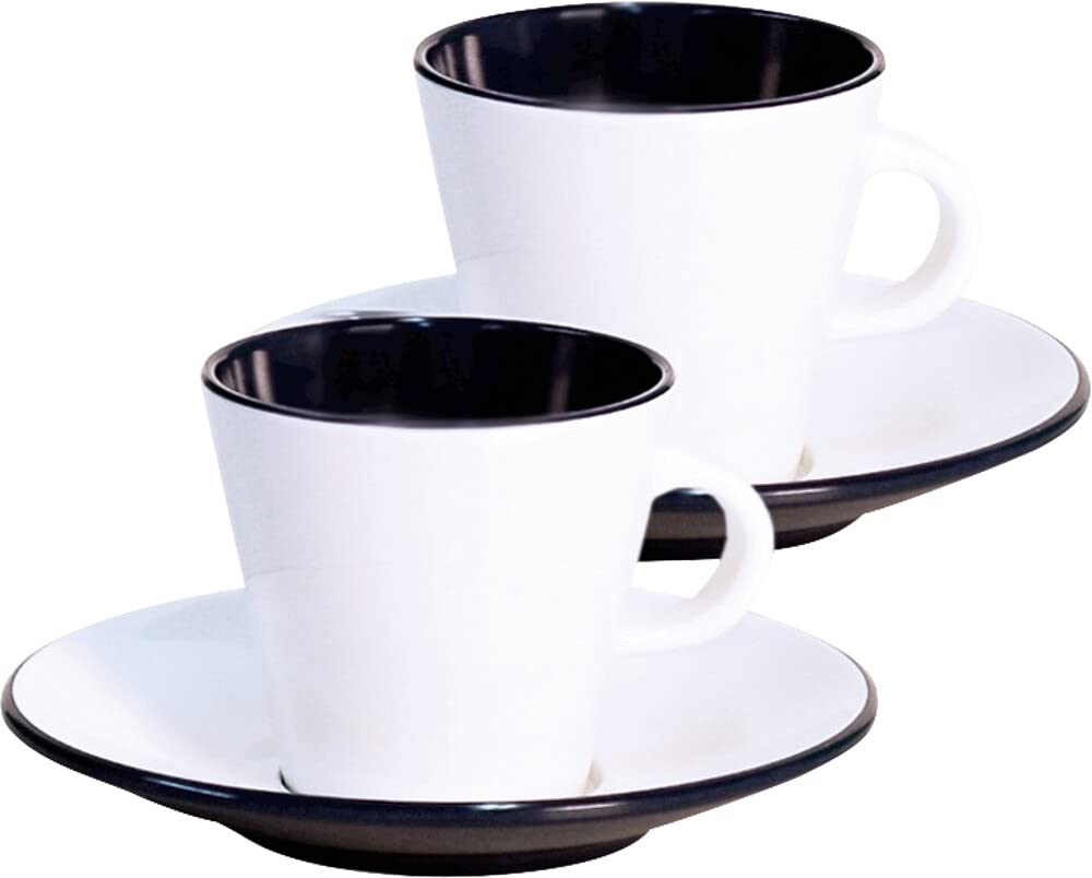 Gimex Espressotassen-Set Linea 2-teilig schwarz, weiß von Gimex