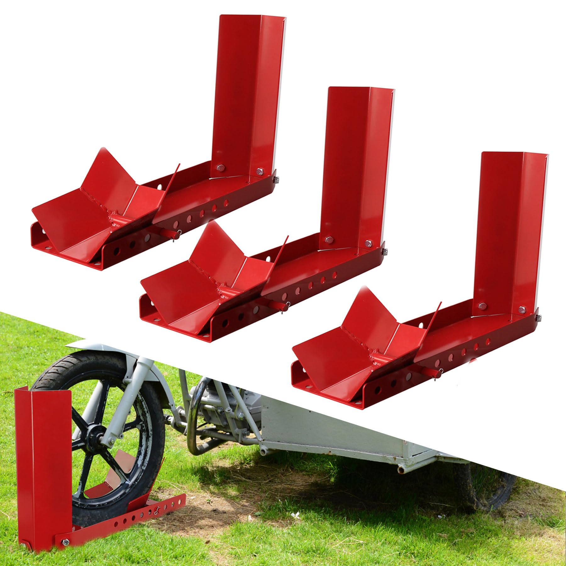 Gimisgu Motorradwippe Anhänger Vorderrad Motorrad Montageständer, 3 Stück Vorderradklemme Motorrad Ständer, Geeignet für 8-24 Zoll Reifen,Transportständer Radwippe Gimisgu Motorradwippe Anhänger Vorderrad Motorrad Montageständer, 3 Stück Vorderradklemme Motorrad Ständer, Geeignet für 8-24 Zoll Reifen,Transportständer Radwippe von Gimisgu