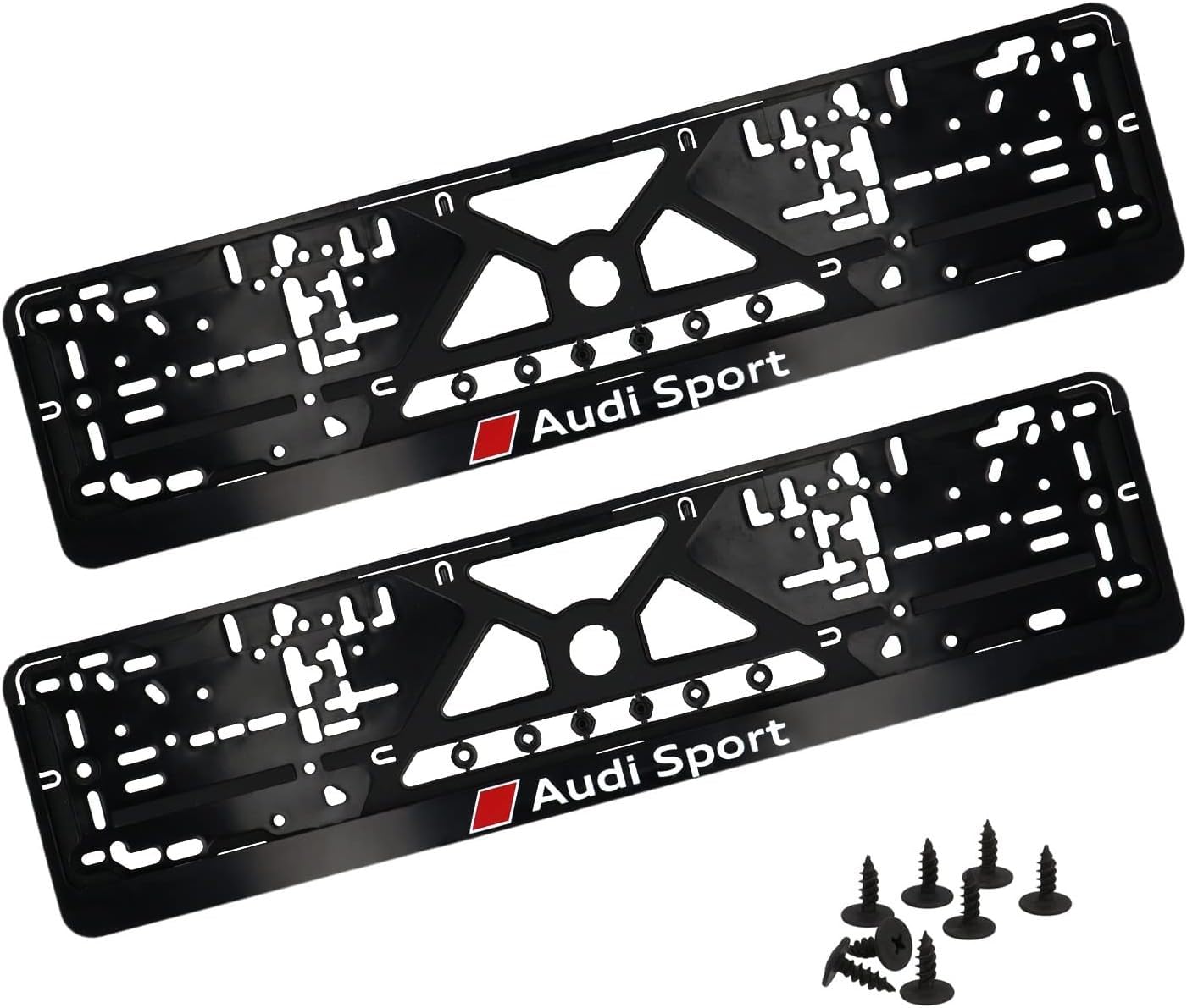 Kennzeichenhalter, Nummernschildhalter Autokennzeichen Halter für KFZ-Kennzeichen kennzeichenhalterung mit Klicksystem - Inkl. 8 Schrauben 8 Vibrationsdämpfer - Einfache & stabil - 2er Set, 52 x 10 cm Kennzeichenhalter, Nummernschildhalter Autokennzeichen Halter für KFZ-Kennzeichen kennzeichenhalterung mit Klicksystem - Inkl. 8 Schrauben 8 Vibrationsdämpfer - Einfache & stabil - 2er Set, 52 x 10 cm von GinnEco