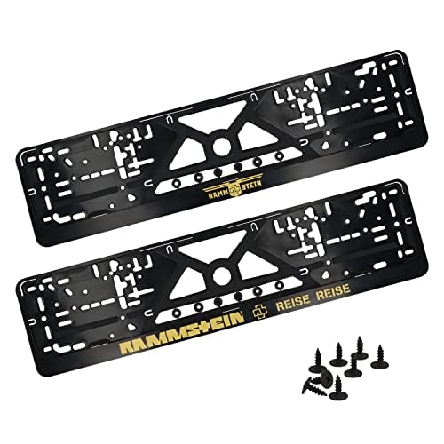 Kennzeichenhalter, Nummernschildhalter, Autokennzeichen - Halter für KFZ-Kennzeichen mit Klicksystem - Inkl. 8 Schrauben & 8 Vibrationsdämpfer - Einfache & stabil - 2er Set, 52 x 10 cm Kennzeichenhalter, Nummernschildhalter, Autokennzeichen - Halter für KFZ-Kennzeichen mit Klicksystem - Inkl. 8 Schrauben & 8 Vibrationsdämpfer - Einfache & stabil - 2er Set, 52 x 10 cm von GinnEco