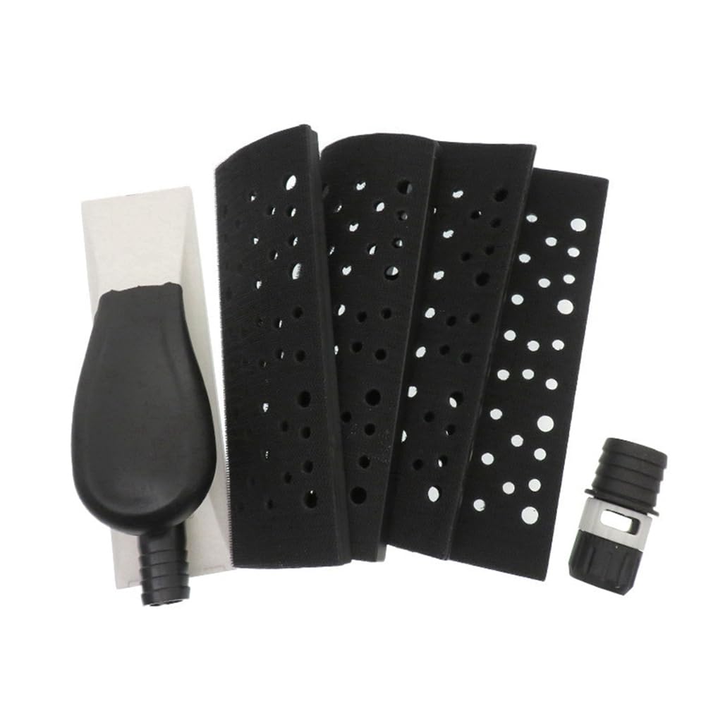 Ginobili 200 x 70 mm Schleifklotz, Vakuum-Handschleifer, Schwamm-Pad, staubfrei, schwarz, mit 4 -Pads für Holzpolieren, Auto Ginobili 200 x 70 mm Schleifklotz, Vakuum-Handschleifer, Schwamm-Pad, staubfrei, schwarz, mit 4 -Pads für Holzpolieren, Auto von Ginobili