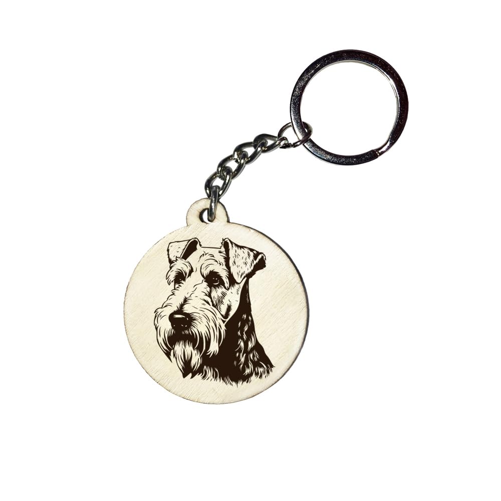 Girahlutions Holz Schlüsselanhänger Hundemarke Rund Ø 35mm Hunderasse Gravur Ihr Hund mit Name Wunschname Personalisiert Airedale Terrier Girahlutions Holz Schlüsselanhänger Hundemarke Rund Ø 35mm Hunderasse Gravur Ihr Hund mit Name Wunschname Personalisiert Airedale Terrier von Girahlutions