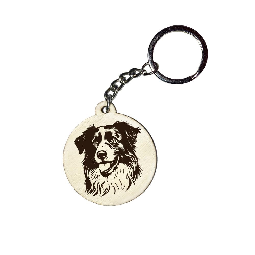 Girahlutions Holz Schlüsselanhänger Hundemarke Rund Ø 35mm Hunderasse Gravur Ihr Hund mit Name Wunschname Personalisiert Australian Shepherd Girahlutions Holz Schlüsselanhänger Hundemarke Rund Ø 35mm Hunderasse Gravur Ihr Hund mit Name Wunschname Personalisiert Australian Shepherd von Girahlutions