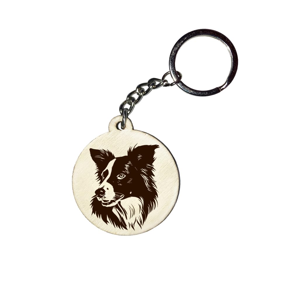 Girahlutions Holz Schlüsselanhänger Hundemarke Rund Ø 35mm Hunderasse Gravur Ihr Hund mit Name Wunschname Personalisiert Border Collie Girahlutions Holz Schlüsselanhänger Hundemarke Rund Ø 35mm Hunderasse Gravur Ihr Hund mit Name Wunschname Personalisiert Border Collie von Girahlutions