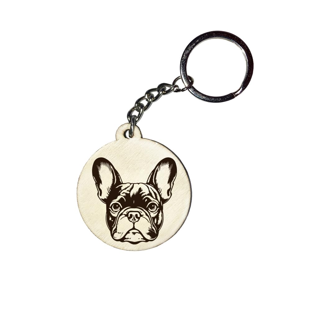 Girahlutions Holz Schlüsselanhänger Hundemarke Rund Ø 35mm Hunderasse Gravur Ihr Hund mit Name Wunschname Personalisiert Französische Bulldogge Girahlutions Holz Schlüsselanhänger Hundemarke Rund Ø 35mm Hunderasse Gravur Ihr Hund mit Name Wunschname Personalisiert Französische Bulldogge von Girahlutions
