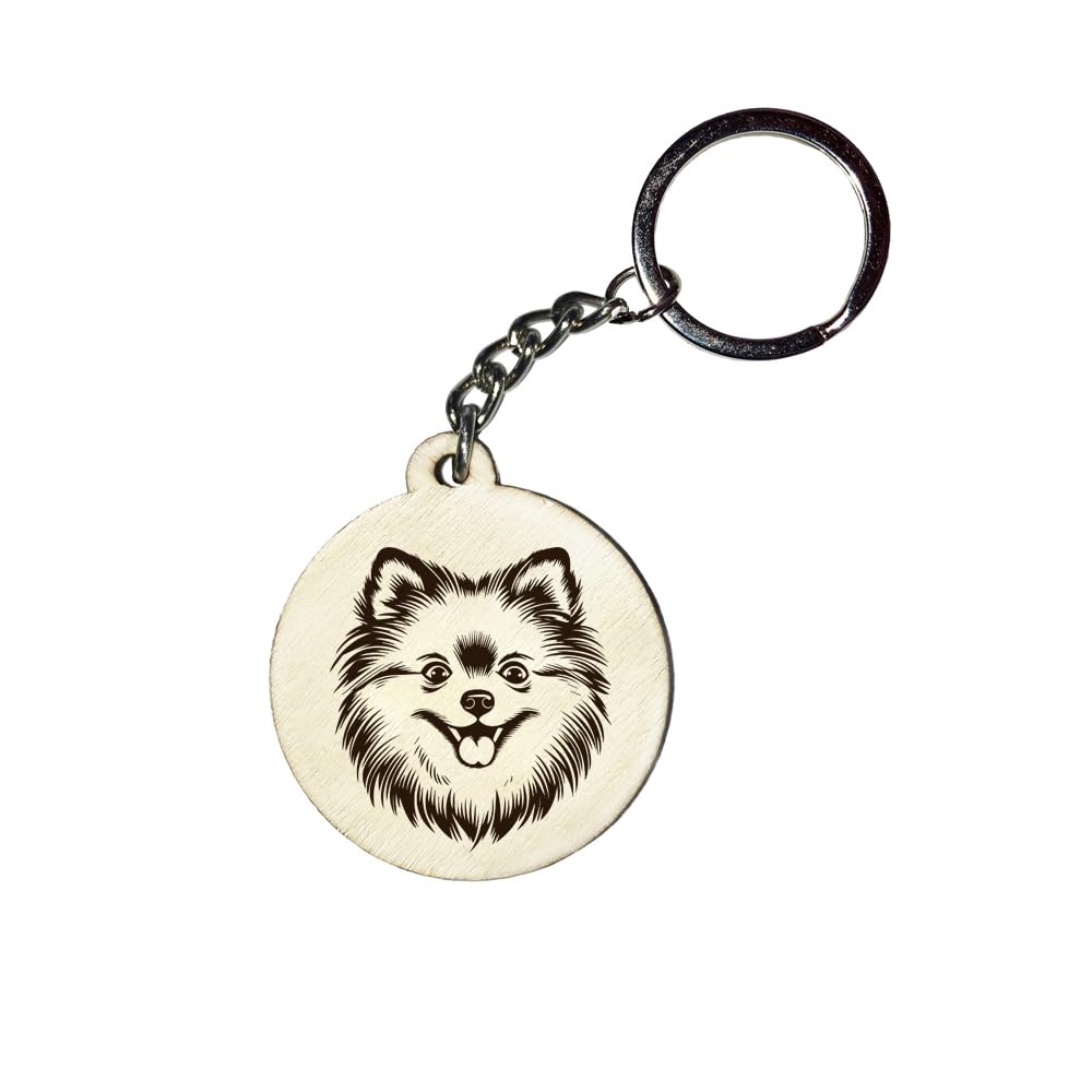 Girahlutions Holz Schlüsselanhänger Hundemarke Rund Ø 35mm Hunderasse Gravur Ihr Hund mit Name Wunschname Personalisiert Zwergspitz Girahlutions Holz Schlüsselanhänger Hundemarke Rund Ø 35mm Hunderasse Gravur Ihr Hund mit Name Wunschname Personalisiert Zwergspitz von Girahlutions