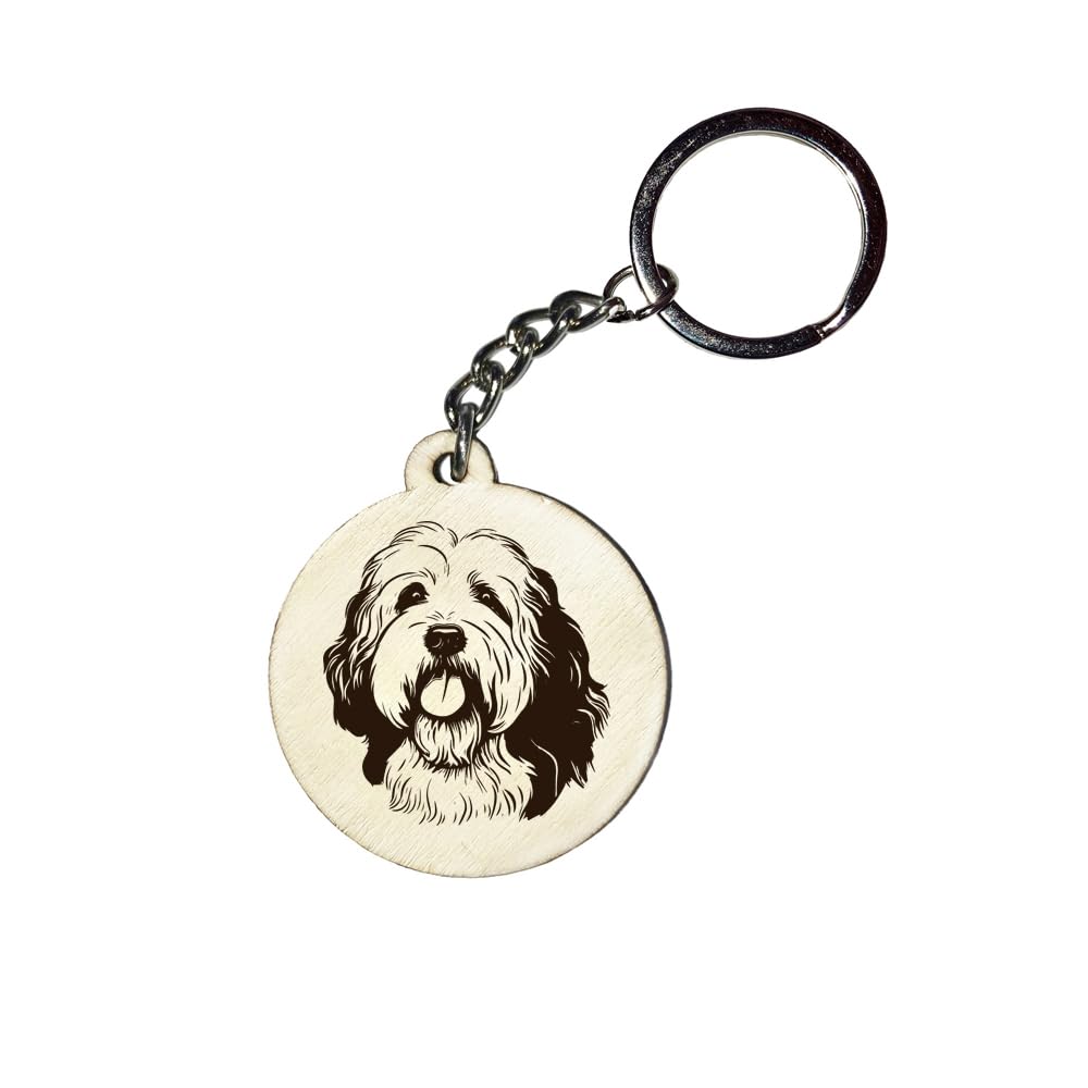 Holz Schlüsselanhänger Hundemarke Rund Ø 35mm Hunderasse Gravur Ihr Hund mit Name Wunschname Personalisiert Bobtail Holz Schlüsselanhänger Hundemarke Rund Ø 35mm Hunderasse Gravur Ihr Hund mit Name Wunschname Personalisiert Bobtail von Girahlutions