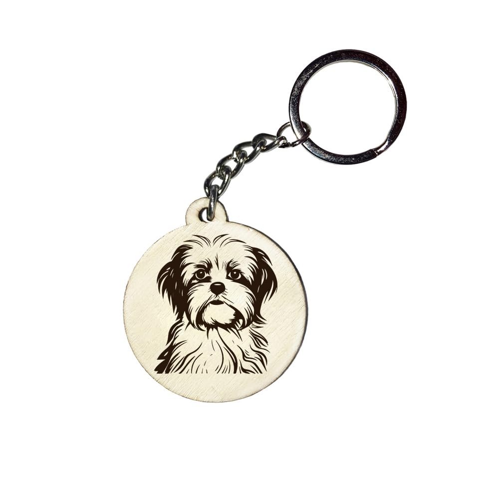 Holz Schlüsselanhänger Hundemarke Rund Ø 35mm Hunderasse Gravur Ihr Hund mit Name Wunschname Personalisiert Malteser Holz Schlüsselanhänger Hundemarke Rund Ø 35mm Hunderasse Gravur Ihr Hund mit Name Wunschname Personalisiert Malteser von Girahlutions