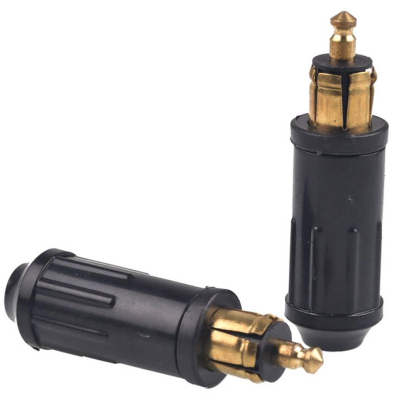 2 Stück Zigarettenanzünder Stecker 12V DIN Zigarettenanzünder Adapter Passend für Jede Europäische DIN-Steckdose von GisWell