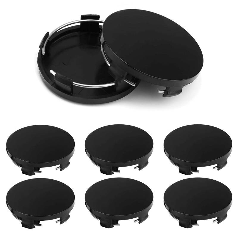8 Stück Nabendeckel 60mm Schwarz für Auto, Radnabenkappen 60MM, Nabendeckel, Radnabenabdeckung, Radnabendeckel, Universelle Radkappen, für Auto Radnaben von GisWell