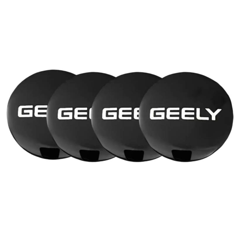 4 Stück Auto Nabendeckel Aufkleber, für Geely Coolray Boyue NL3 Emgrand X7 EX7 SUV GT GC9 56MM Wasserdicht staubdicht Nabenkappen Abzeichen Felgen Auto Radnabenkappen,A von Gisltv