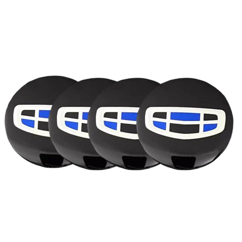 4 Stück Auto Nabendeckel Aufkleber, für Geely Coolray Boyue NL3 Emgrand X7 EX7 SUV GT GC9 60MM Wasserdicht staubdicht Nabenkappen Abzeichen Felgen Auto Radnabenkappen,B von Gisltv