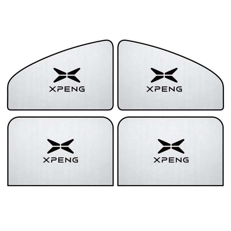 4 Stück Auto Seitenscheibe Sonnenschutz, für Xpeng p7 G6 G9 X9 UV Schutz atmungsaktiv abgeschnitten Datenschutz Wagen Sonnenschutz,A von Gisltv