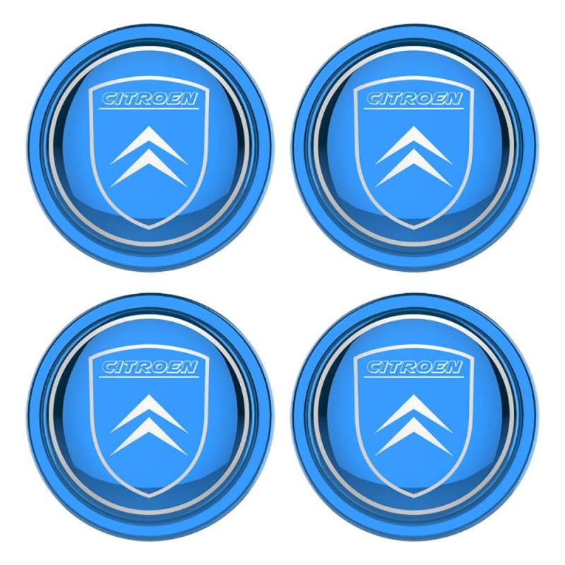 Gisltv 4 Stück Auto Nabendeckel Aufkleber, für Citroen C4L 2013-2019 60MM Wasserdicht staubdicht Nabenkappen Abzeichen Felgen Auto Radnabenkappen,D von Gisltv
