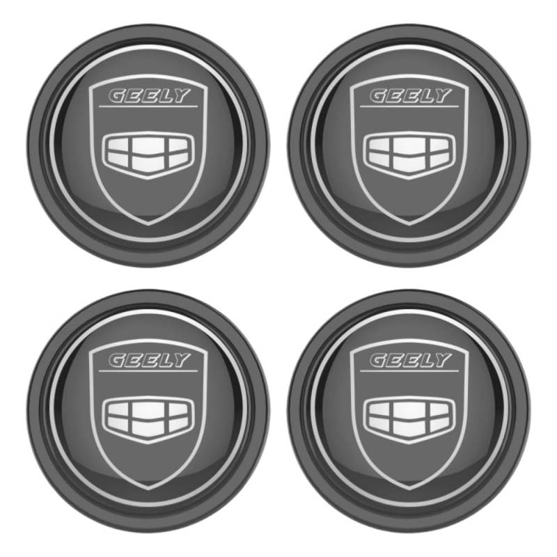 Gisltv 4 Stück Auto Nabendeckel Aufkleber, für Geely Borui 2015-2021 60MM Wasserdicht staubdicht Nabenkappen Abzeichen Felgen Auto Radnabenkappen,C von Gisltv