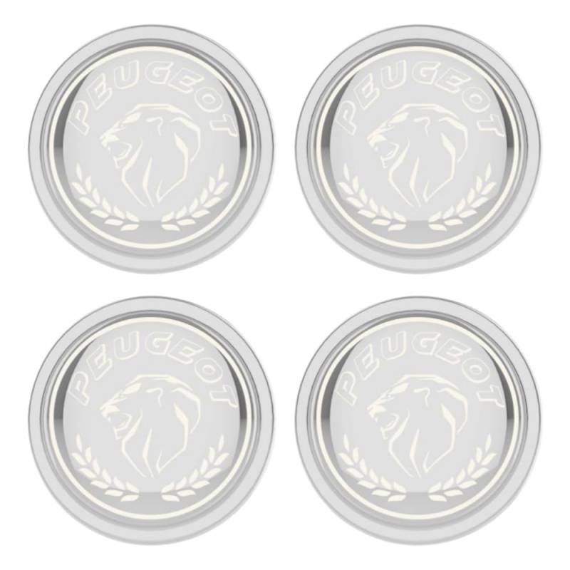 Gisltv 4 Stück Auto Nabendeckel Aufkleber, für Peugeot 3008 2013-2019 60MM Wasserdicht staubdicht Nabenkappen Abzeichen Felgen Auto Radnabenkappen,C von Gisltv