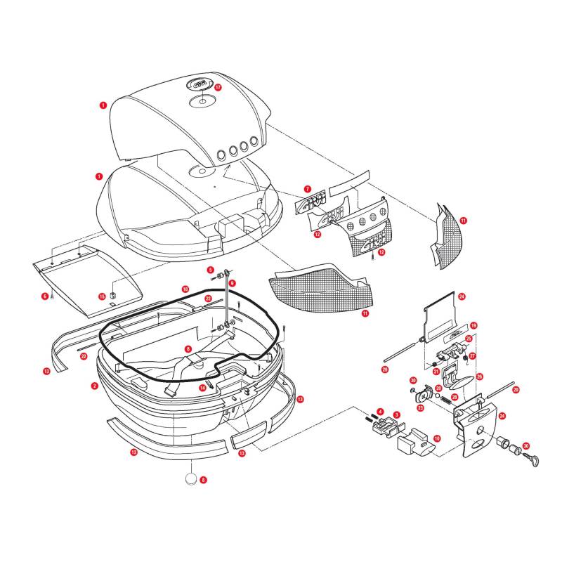 FILO APERTURA E41 - B33 - B47 - TRK GIVI Z599 von Givi
