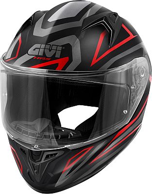Givi 50.7 Proton, Integralhelm - Matt Schwarz/Dunkelgrau/Rot - L (60) von Givi