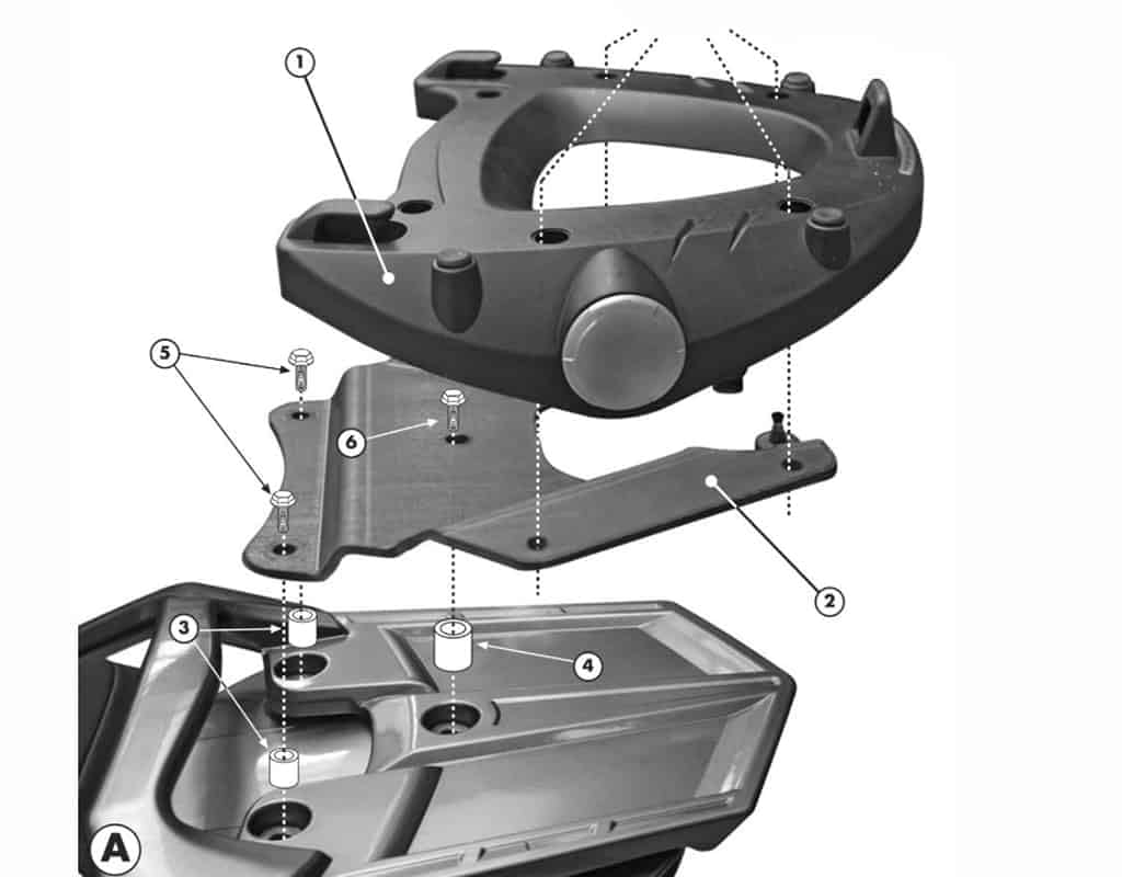 Givi E228M Topcase-Trägerplatte für Monolock Koffer, Schwarz, Größe 40 Givi E228M Topcase-Trägerplatte für Monolock Koffer, Schwarz, Größe 40 von Givi