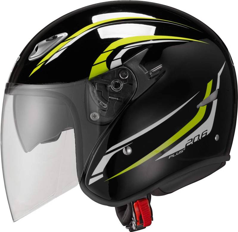 Givi HPS 20.6 Jet-Helm-Fiberglas-J2 Plus Decor, Schwarz, XL von Givi