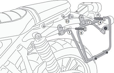Givi Honda CL 500, Abstandhalter Multilock - Schwarz von Givi