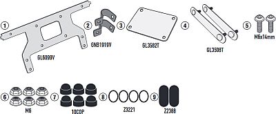 Givi TL_ _ _KIT S250, Tool-Box Montagesatz von Givi