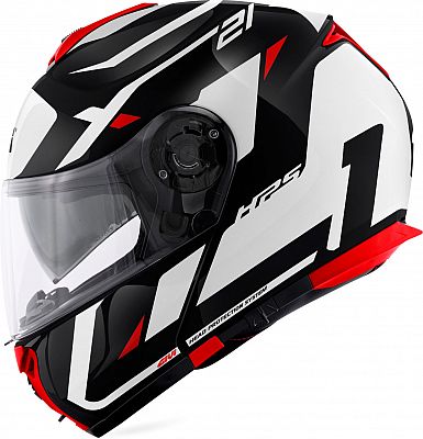 Givi X.21 Evo Number, Klapphelm - Schwarz/Weiß/Rot - M (58) von Givi