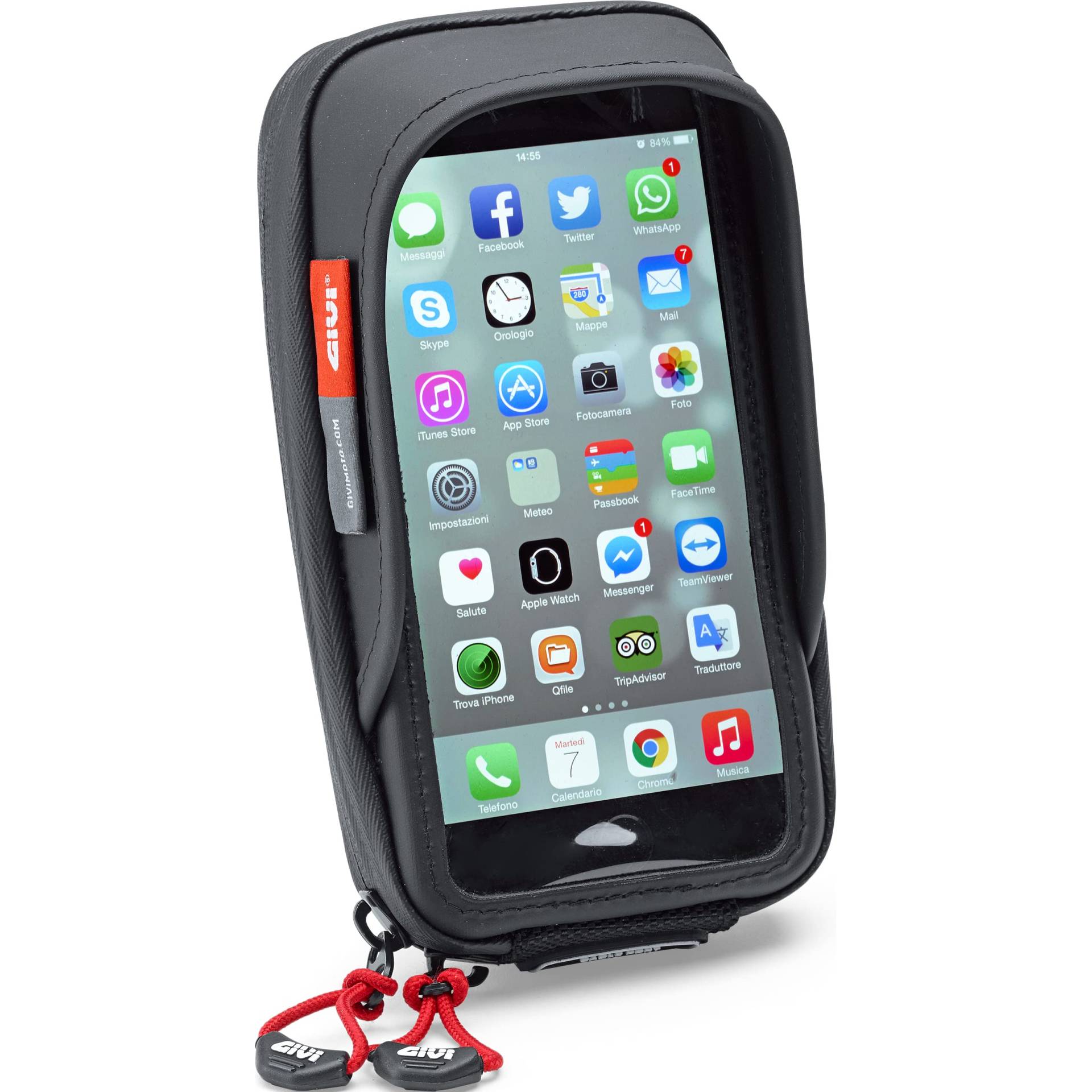 Givi S957B Wasserdichter Smartphone-Halter für Motorradlenker für iPhone/Galaxy von Givi