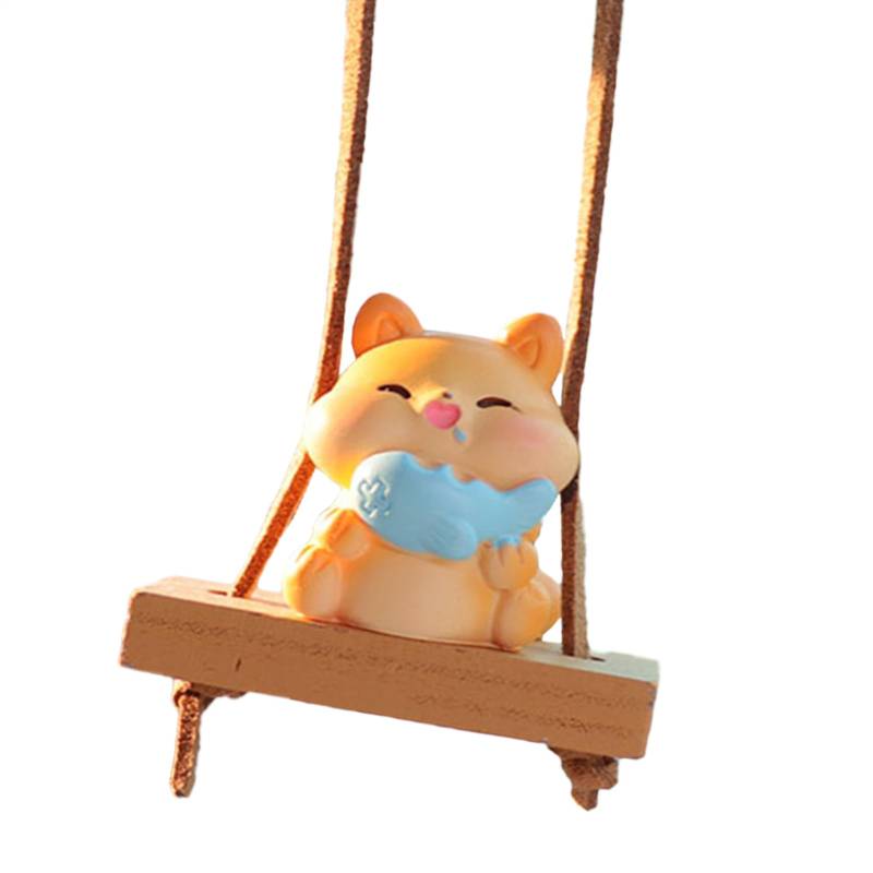 GjnjfdF Swinging Ornament für Autospiegel, Auto schwingendes Ornament,Harzbär Swinging Rückspiegeldekor | Dekorative Figuren, ästhetisches Charmedekor, Autozubehör für Motors Trucks von GjnjfdF