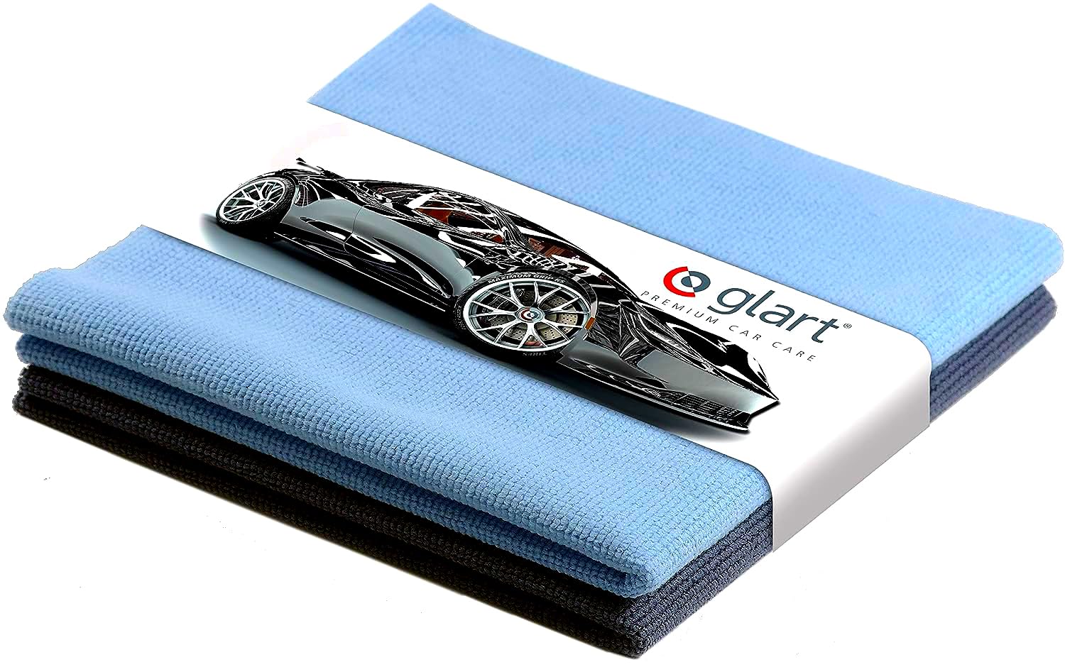 Glart 2er Set Microfasertücher Scheibentücher für Auto 40x40 cm Microfasertuch Fenstertücher Scheibentuch von Glart